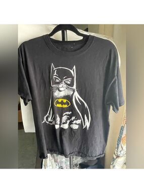 Black Cat in Batman gear Graphic T-Shirt